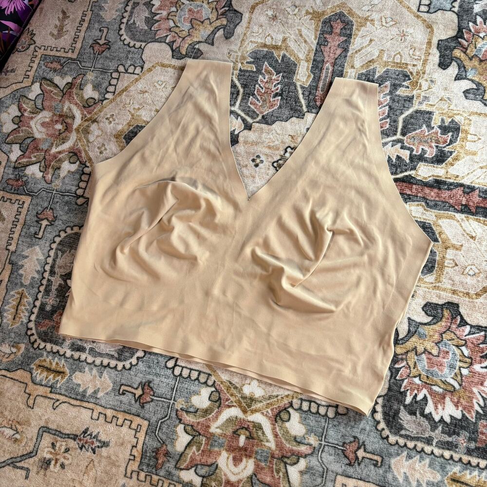 True and Co Bra Comfort Stretch Supportive No Wire Size 2X Skin Tone Nude